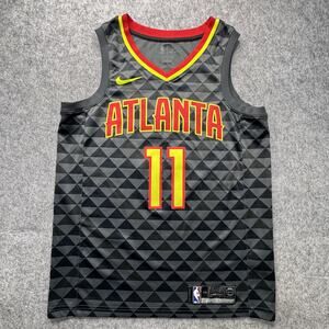 Atlanta Hawks Jersey Mens Medium Black NBA Basketball Trae Young 11 Nike Dri Fit